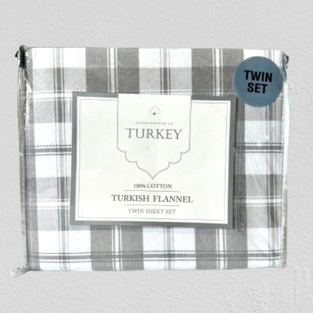 🆕100% turkish cotton flannel twin sheet set - 3 pc set - new 🆕